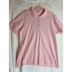 Port Authority Mens‎ Pink Polo Shirt Short Sleeve Classic Fit Size XL